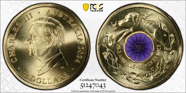 2024-C $2 War Animal Remembrance Colorized MS70