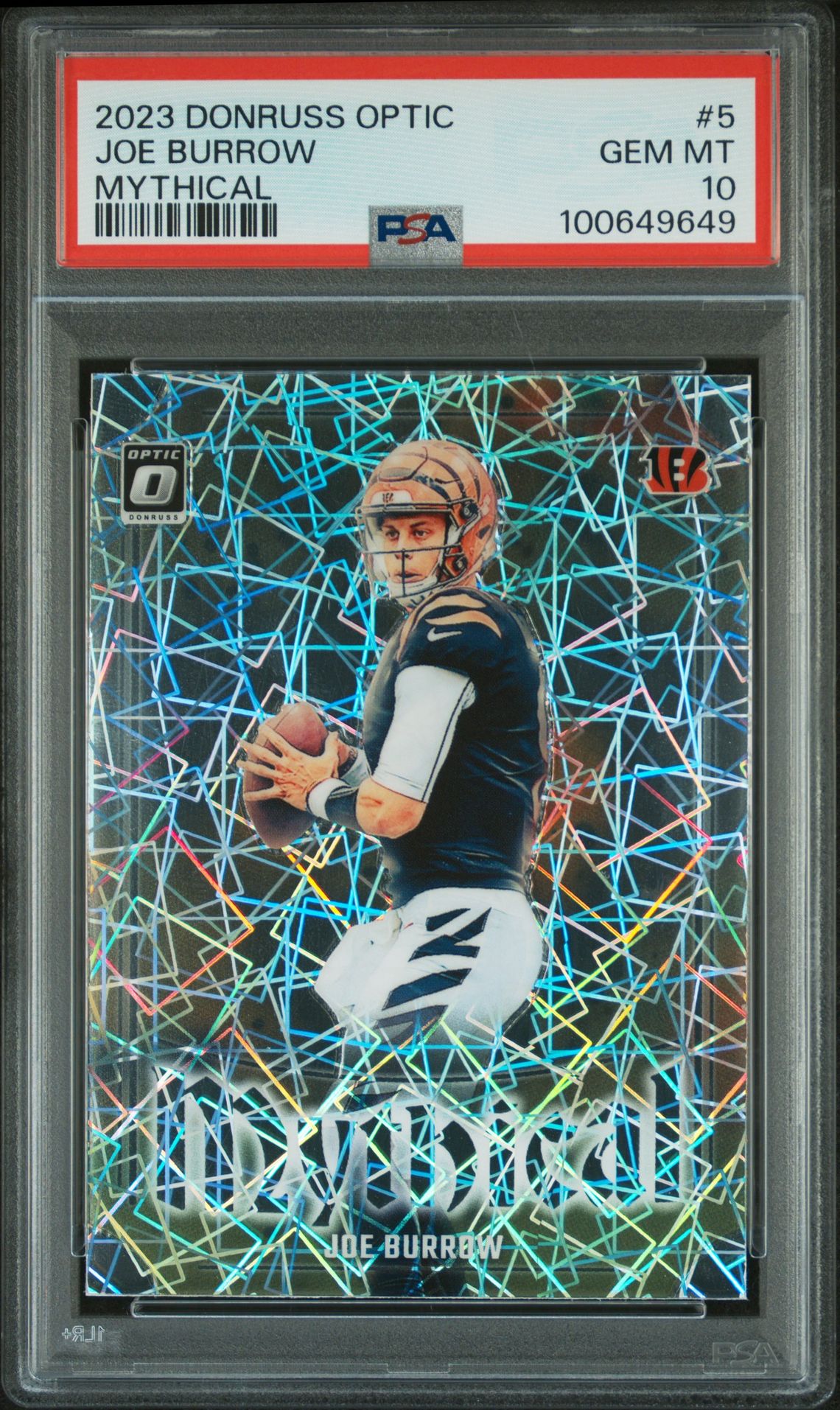 2023 Panini PANINI DONRUSS OPTIC MYTHICAL #5 Joe Burrow front