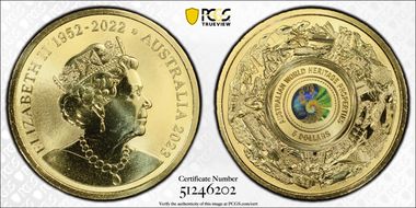 2023 $5 Australian World Heritage Colorized MS69