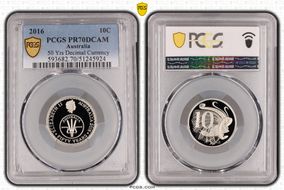 2016 10C 50 Yrs Decimal Currency PR70DCAM