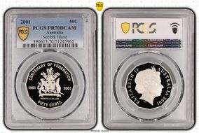 2001 50C Norfolk Island PR70DCAM