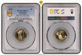 2018 $2 3rd Portrait 30th Ann. $2 Coin MS67