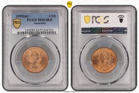 1959(m) 1/2D MS64RB