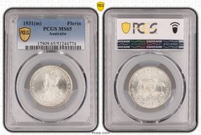 1931(m) Florin KM-27  Ag MS65