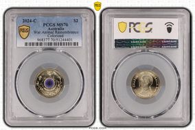 2024-C $2 War Animal Remembrance Colorized MS70
