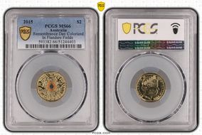 2015 $2 Remembrance Day Colorized In Flanders Fields MS66