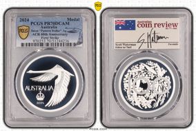 2024 Medal Swan "Pattern Dollar" Ag ACR 60th Anniversary First Strike PR70DCAM