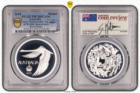 2024 Medal Swan "Pattern Dollar" Ag ACR 60th Anniversary First Strike PR70DCAM