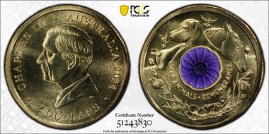 2024-C $2 War Animal Remembrance Colorized MS69