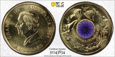 2024-C $2 War Animal Remembrance Colorized MS70