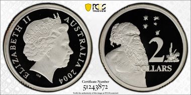 2004 $2 Silver PR70DCAM