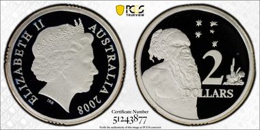 2008 $2 Silver PR69DCAM