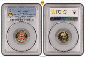 2023 $2 35th Ann $2 Coin Set Colorized Lest we Forget-War Graves MS67