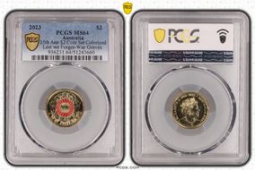2023 $2 35th Ann $2 Coin Set Colorized Lest we Forget-War Graves MS64