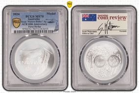 2024 Medal Swan "Pattern Dollar" Ag ACR 60th Anniversary First Strike MS70