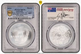 2024 Medal Swan "Pattern Dollar" Ag ACR 60th Anniversary First Strike MS70