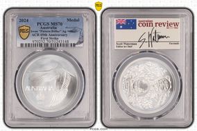 2024 Medal Swan "Pattern Dollar" Ag ACR 60th Anniversary First Strike MS70