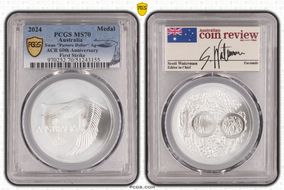 2024 Medal Swan "Pattern Dollar" Ag ACR 60th Anniversary First Strike MS70