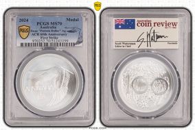 2024 Medal Swan "Pattern Dollar" Ag ACR 60th Anniversary First Strike MS70