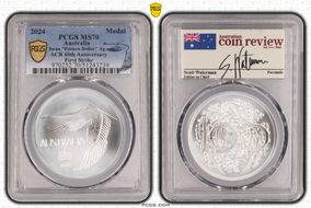 2024 Medal Swan "Pattern Dollar" Ag ACR 60th Anniversary First Strike MS70