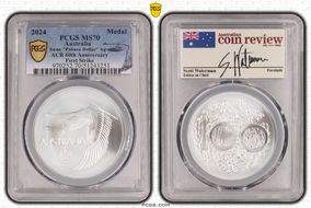 2024 Medal Swan "Pattern Dollar" Ag ACR 60th Anniversary First Strike MS70