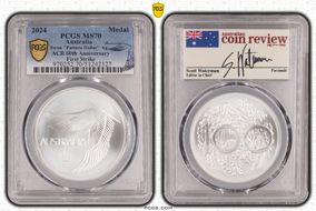 2024 Medal Swan "Pattern Dollar" Ag ACR 60th Anniversary First Strike MS70