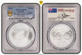 2024 Medal Swan "Pattern Dollar" Ag ACR 60th Anniversary First Strike MS70