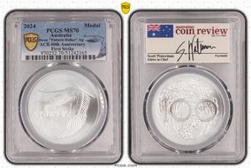 2024 Medal Swan "Pattern Dollar" Ag ACR 60th Anniversary First Strike MS70