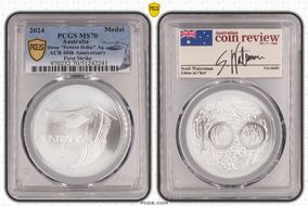 2024 Medal Swan "Pattern Dollar" Ag ACR 60th Anniversary First Strike MS70