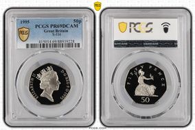 1995 50p S-H4 PR69DCAM
