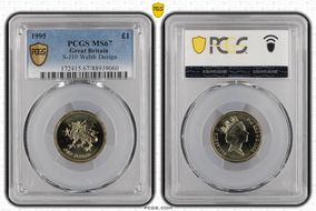 1995 £1 S-J10 Welsh Design MS67