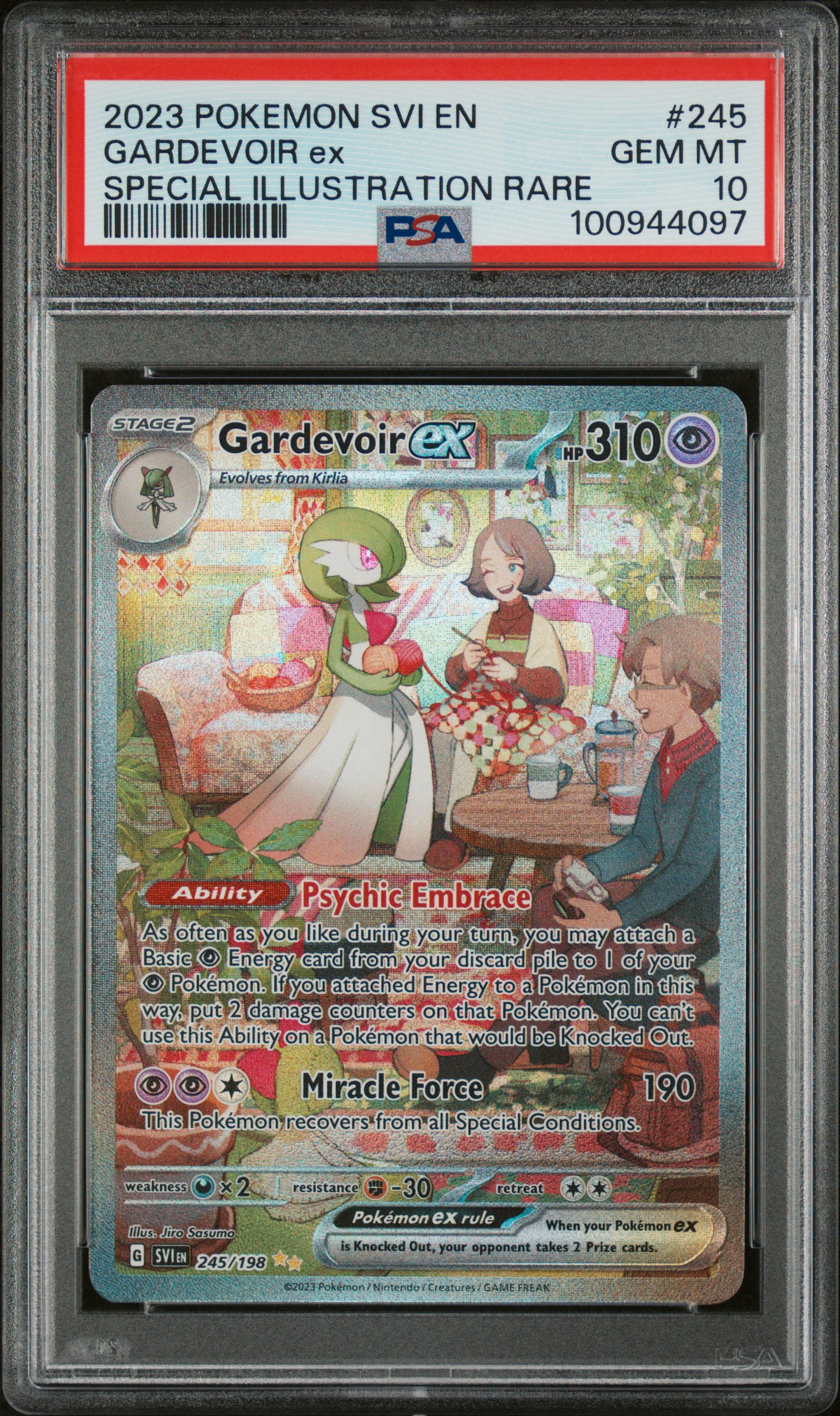 2023 Pokemon Svi En-Scarlet & Violet Gardevoir Ex #245 (Special Illustration Rare) Gem Mt 10 back