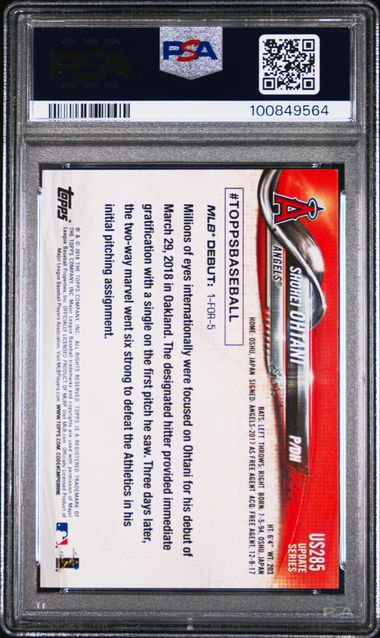 2018 Topps Update Shohei Ohtani #US285 PSA 10