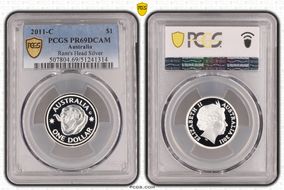 2011-C $1 Ram's Head Silver PR69DCAM