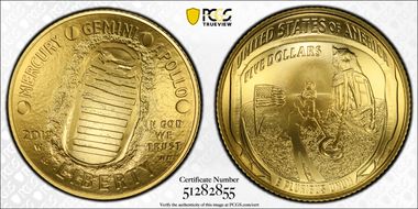 2019-W $5 Apollo 11 50th Anniversary MS70