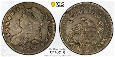 1824 50C Over Various Dates VF30
