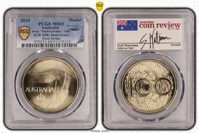 2024 Medal Swan "Pattern Dollar" AlBr ACR 60th Anniversary First Strike MS69
