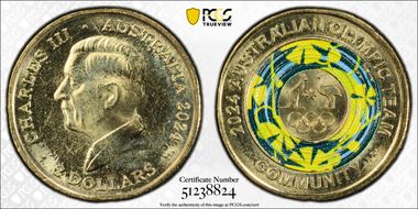 2024 $2 Olympic Team Colorized Community MS66