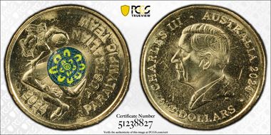 2024 $2 Paralympic Team Colorized MS65