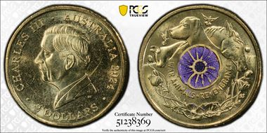 2024 $2 War Animal Remembrance Colorized MS64