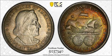 1892 50C Columbian MS65
