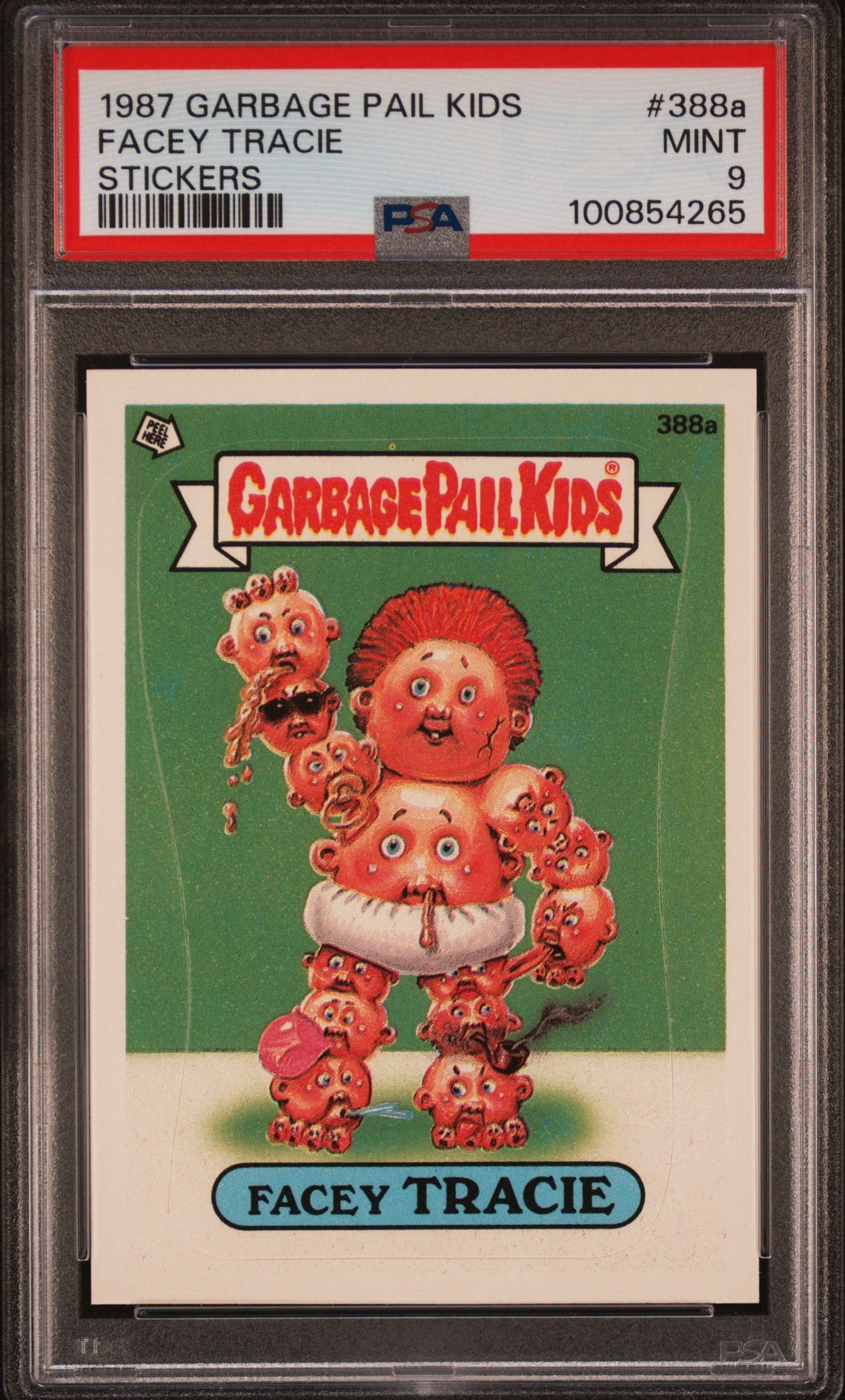 1987 Topps GARBAGE PAIL KIDS STICKERS #388A Facey Tracie front