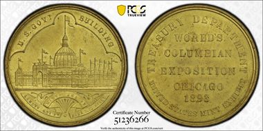 1893 SC$1 HK-155, Columbian Expo MS64