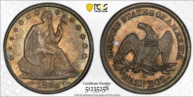 1855-O 50C Arrows MS64