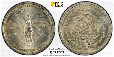 1994-Mo 1/20 oz Libertad Ag MS68
