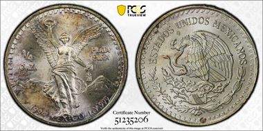 1994-Mo 1/4 oz Libertad Ag MS68