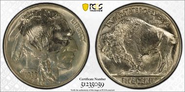 1938-D 5C Buffalo MS65