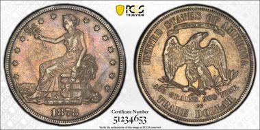 1878-CC T$1 Trade XF45