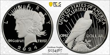 2024-S $1 Peace Dollar First Strike PR70DCAM