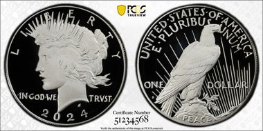 2024-S $1 Peace Dollar First Strike PR70DCAM